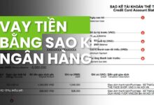 VAY TIỀN BẰNG SAO KÊ NGÂN HÀNG